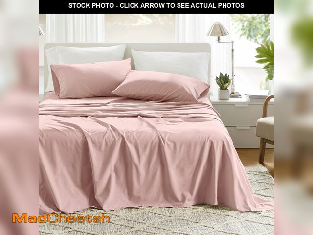 Lot 74-14379280 - Comfort Spaces 100% Cotton Sheets Full, Breathable &amp; Lightweight Cotton Sheets, Naturally Cool C...