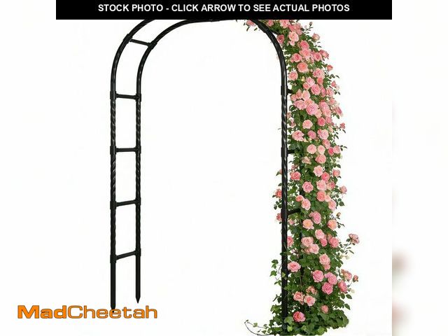 Lot 74-14297301 - Garden Arbor Arch,Rustproof &amp; Easy Assembly Metal Trellis,7.9 Feet H x4 Feet W,Metal+PE Coated A...