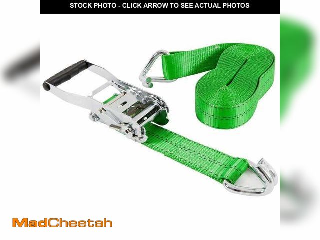 Lot 74-13050033 - Keeper Chrome Heavy-Duty Ratchet Tie Down Strap 30 ft. x 2 in. 3,333 lbs with Double J Hook - UNUSED