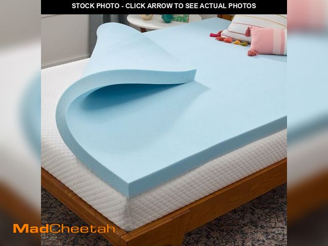 Lot 74-13331578 - Linenspa Memory Foam Mattress Topper - 3 Inch Gel Infused Memory Foam - Plush Feel - Cooling and Pre...