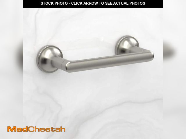 Lot 74-12365154 - Glacier Bay Lynstone Wall-Mount Pivoting Toilet Paper Holder in Brushed Nickel - UNUSED