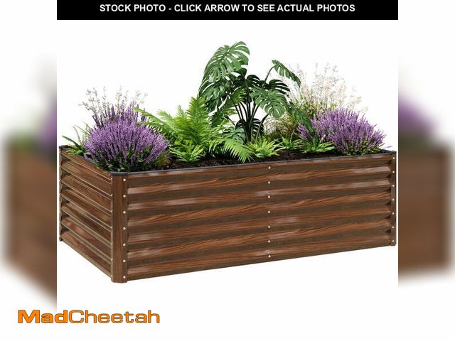 Lot 74-14310295 - SnugNiture 6x3x2 ft Metal Raised Garden Bed Outdoor, Deep Root Galvanized Planter Box for Vegetables...