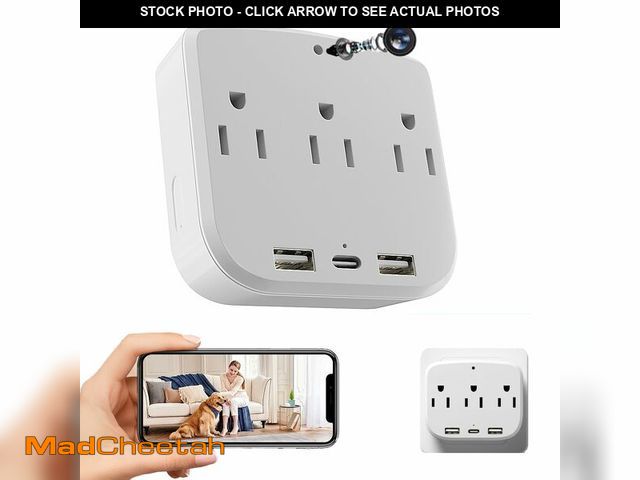 Lot 74-13549627 - ULar 4K Outlet Camera Wall Charger Indoor Cameras Pet Monitor-WiFi Cam with App Remote, Motion Alert...