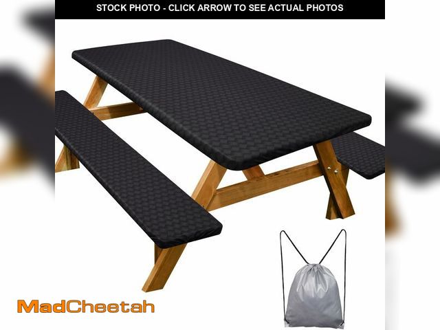 Lot 74-14151702 - Play Tailor Picnic Table Cover with Bench Covers Camping Essentials Waterproof Windproof Camping Tab...