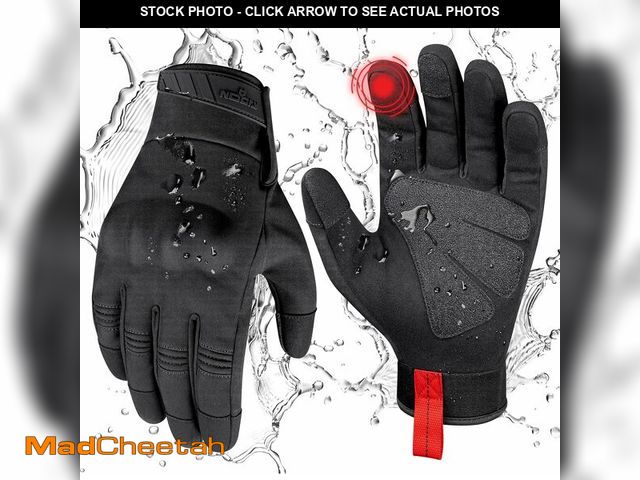 Lot 74-10956522 - NoCry Water Resistant Tactical Shooting Gloves for Men with Soft Padded Knuckle Guards and Reinforce...