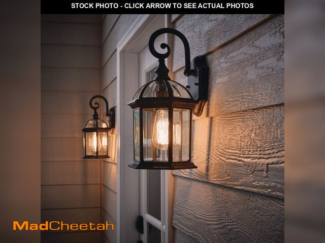 Lot 74-12557395 - Hampton Bay Wickford 15.4 in. 1-Light Weathered Bronze Hardwired Outdoor Wall Light Lantern Porch Sc...