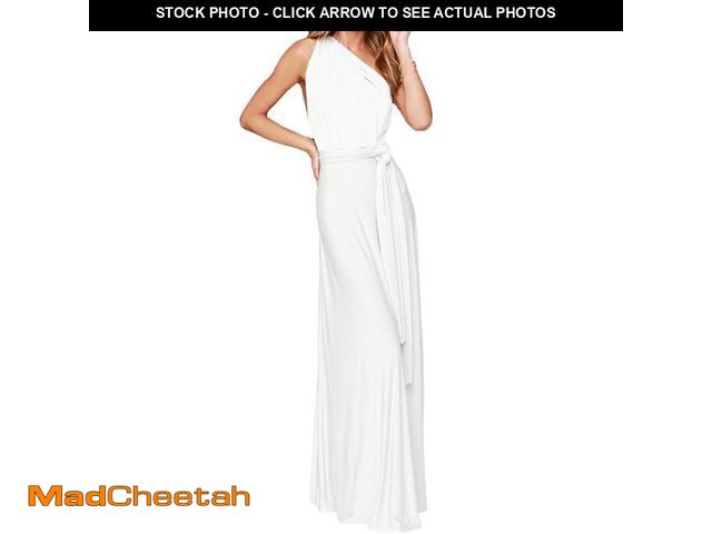 Lot 74-12444442 - Women Transformer Convertible Multi Way Wrap Long Prom Maxi Dress Halter V-Neck Wedding Bridesmaid E...