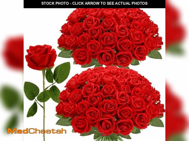 Lot 74-12703500 - MERIXMAS Roses Artificial Flowers, Fake Velvet Silk Roses in Bulk for Home Decor Indoor, Fake Roses ...
