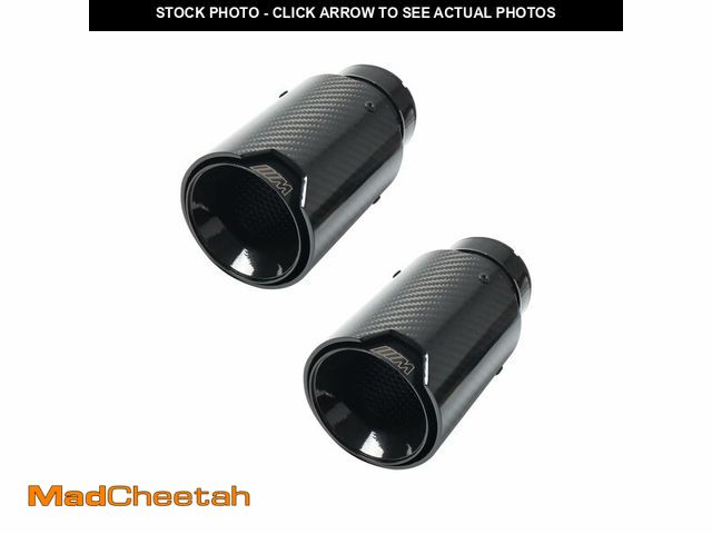 Lot 74-14422310 - 2-Piece Set Carbon Fiber Exhaust Tips for BMW 3 Series 4 Series, Universal Tailpipe 3" Inlet to 4"Ou...
