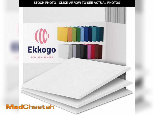 Lot 74-14356696 - Ekkogo Acoustic Panels 12-Pack Soundproof Wall Panels 12"X12"X0.4" Sound Panels High Density Sound D...