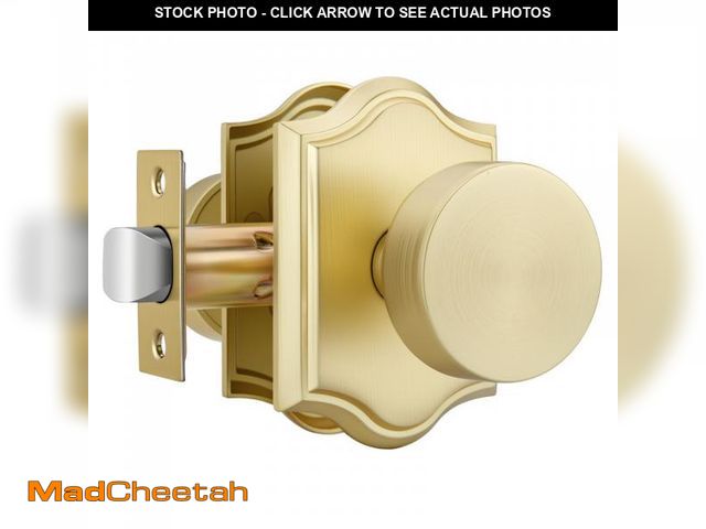 Lot 74-12307460 - Haidms Gold Closet Door Knobs, Heavy Duty Passage Door Knobs for Hall Closet, Brushed Gold Door Knob...