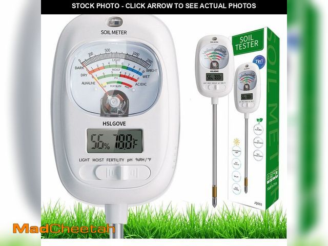 Lot 74-14148594 - HSLGOVE Soil Test Kit, 7-in-One Soil Moisture Meter/Soil PH Meter/Fertility, Dual Screen Soil Tester...