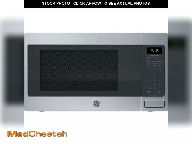 Lot 74-12639874 - GE 1.6 Cu. Ft. 1150-Watt Countertop Microwave Oven, Stainless Steel - UNUSED