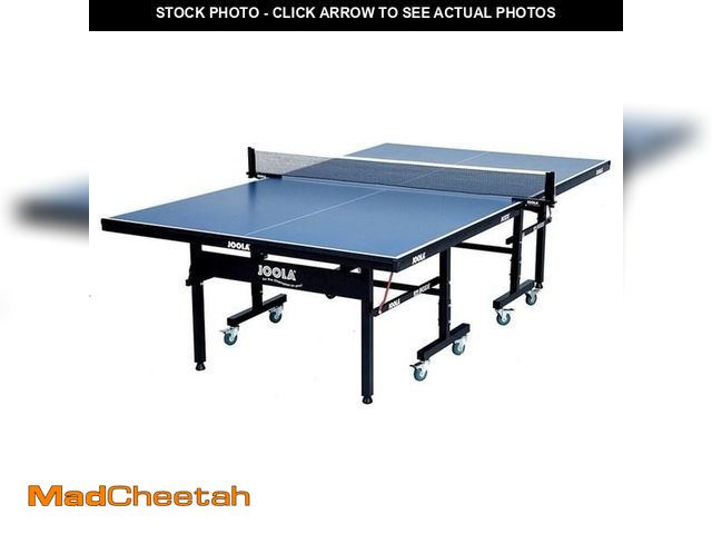 Lot 74-12166194 - Joola USA Foldable Indoor Table Tennis Table Wood/Steel Legs in Blue/Brown/Gray, Size 30.0 H X 60.0 ...