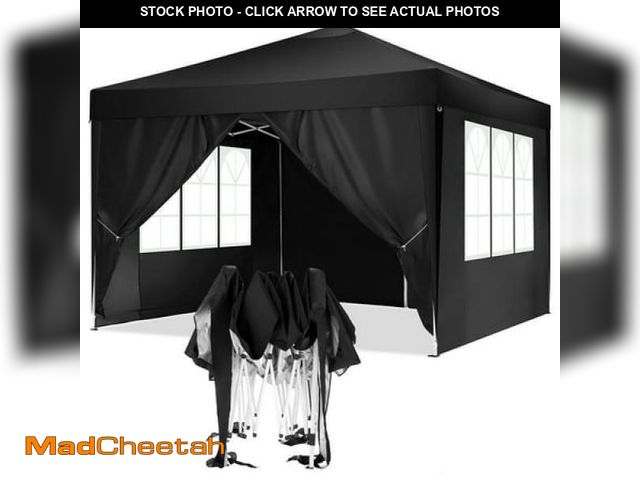 Lot 74-12144065 - HOTEEL 10x10ft Popup Canopy Waterproof Canopy with 4 Sidewalls Outdoor Commercial Instant Shelter Be...