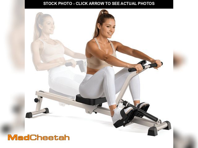 Lot 74-12679552 - UPGO Rowing Machine Rower Exercise for Home Cardio Workouts, 12 Adjustable Resistance, Includes Digi...