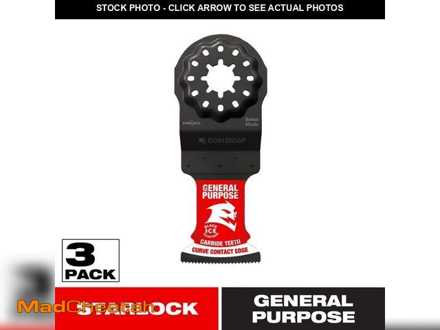 Lot 74-14223888 - DIABLO 1-1/4 in. AMPED Demo Demon Starlock Carbide Teeth Oscillating Blades for General Purpose Cuts...
