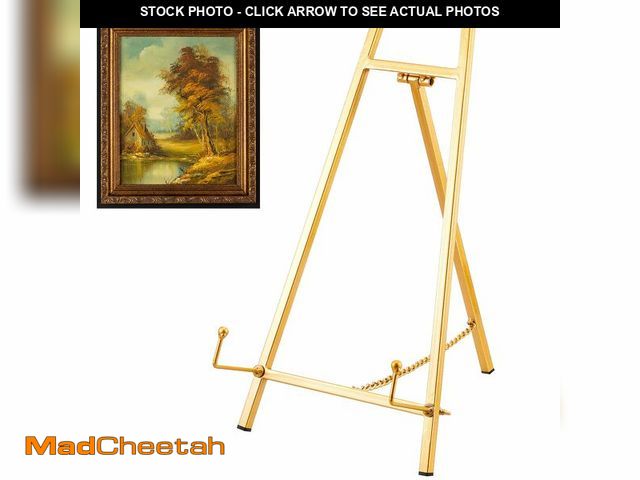 Lot 74-12702847 - Leinuosen 1 Pcs Metal Easel Stand 16.5" H x 8.7" W x 4.3" D Table Top Easel Stand for Display Tripod...