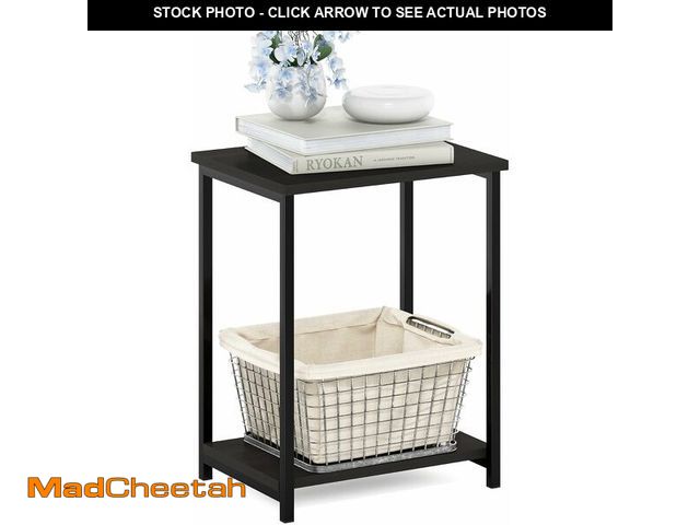 Lot 74-14348741 - Furinno Simplistic Metal Frame End Table, 1-Pack, Espresso - UNUSED