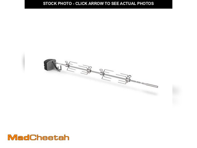Lot 74-14345513 - (MISSING HARDWARE,2 FORKS) Weber Genesis and Searwood XL Grills Electric Rotisserie - UNUSED