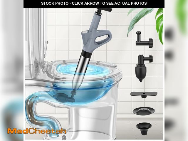 Lot 74-14211285 - Mieaoll Toilet Plunger, High Pressure Toilet Plunger,Toilet Auger Air Drain Blaster with Real-Time, ...