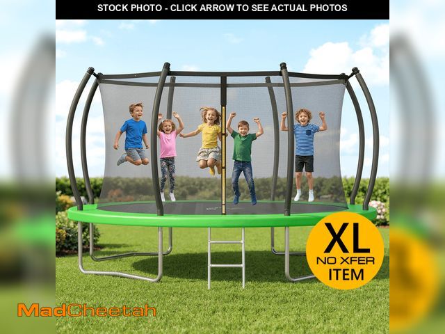 Lot 74-13870325 - Outdoor Trampoline,Fashionsport Outfitters 8FT/10FT/12FT/14FT Round Jumping Trampoline with Enclosur...