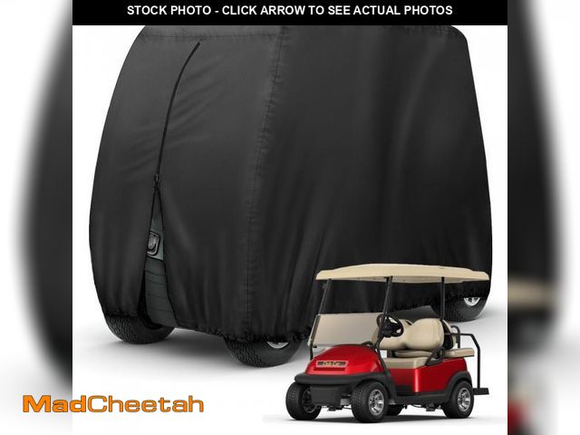 Lot 74-12436592 - Golf Cart Cover 4 Passenger Heavy Duty, 420D Waterproof Golf Cart Covers Extended Roof Compatible wi...