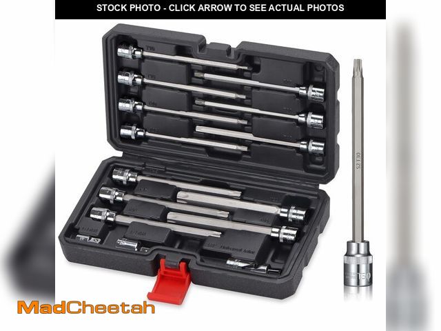 Lot 74-13947510 - ARUCMIN 15-Piece Extra Long Torx Bit Socket Set 3/8" Drive T10-T60 Long Torx Bit Set, CR-V and S2 St...