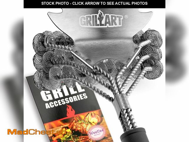 Lot 74-12701268 - GRILLART Grill Brush and Scraper Bristle Free Ã¢â¬â Safe BBQ Brush for Grill Ã¢â¬â 18'' Stainl...