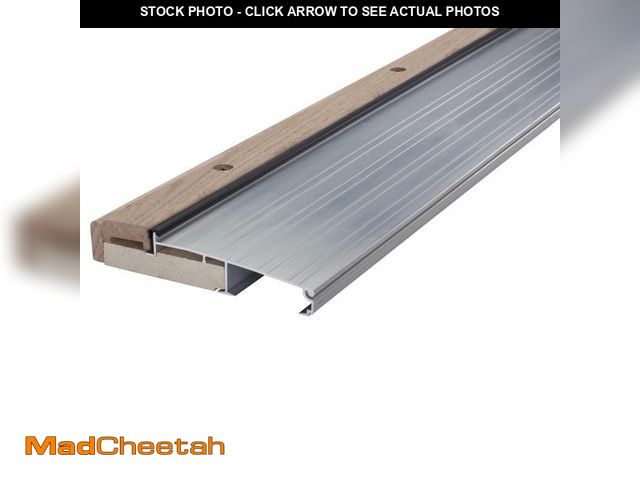 Lot 74-12488853 - M-D Building Products 78618 5-5/8 in. x 1-1/8 in. x 73 in. Silver Adjustable Aluminum &amp; Hardwood...