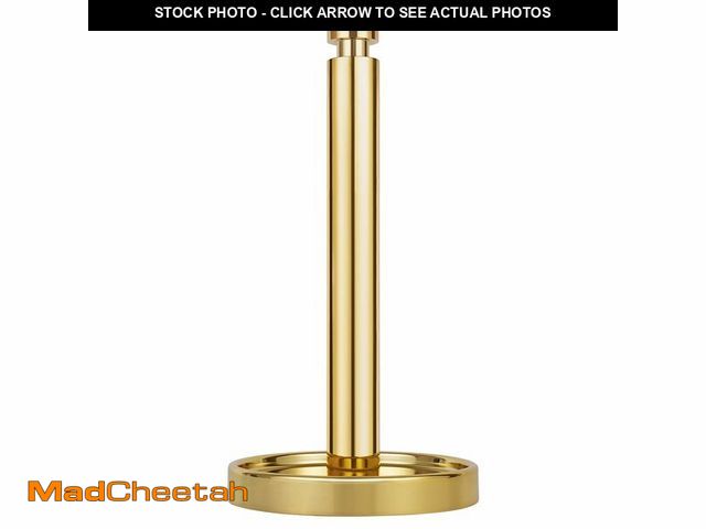 Lot 74-14268609 - Ivilon Paper Towel Holder Stand - Steady and Easy Tear - Fits All Paper Towel Rolls - Gold Polished ...