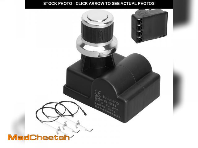 Lot 74-12432023 - 4-Outlets Igniter with Wires for Char Griller 5050, 5252, 3008, 3001, 3000, 4 Outlets AA Push Button...