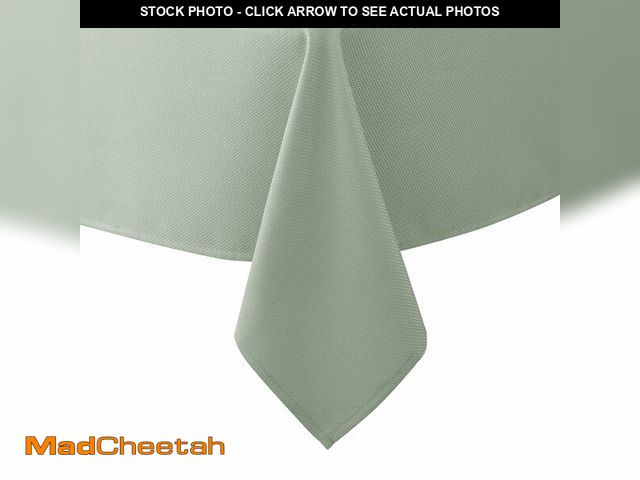 Lot 74-14424116 - Biscaynebay Tablecloth for Rectangle Tables-90x132 Inch Sage Outdoor Picnic Table Cover-Rectangular ...