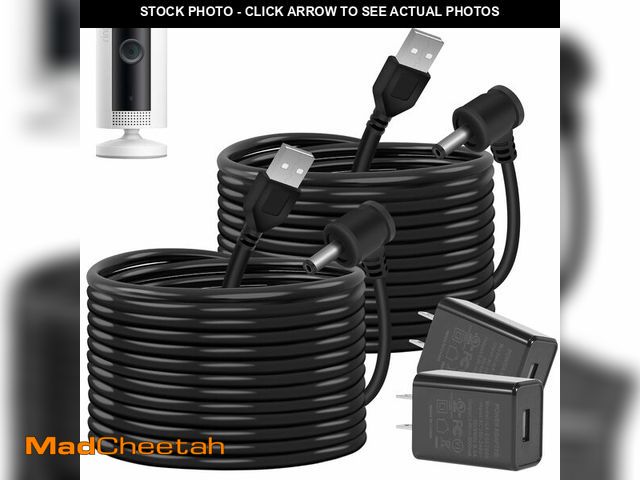 Lot 74-13567495 - Charge Cords 30ft for Ring Weatherproof Indoor Outdoor Charging Cable with Quick 2Amp Power Adapter ...