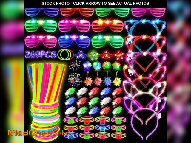 Lot 74-11553557 - MIBOTE 83Pcs Led Light Up Toys Party Favors Glow in the Dark Party Supplies for Kid/Adults Halloween...