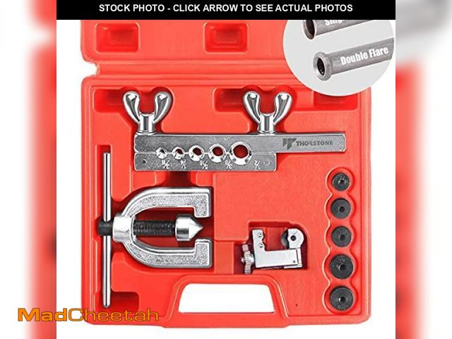 Lot 74-11557643 - Thorstone Double &amp; Single Flaring Tool Kit for Brake Line and Brass Tubing Tool with Extra Adapt...