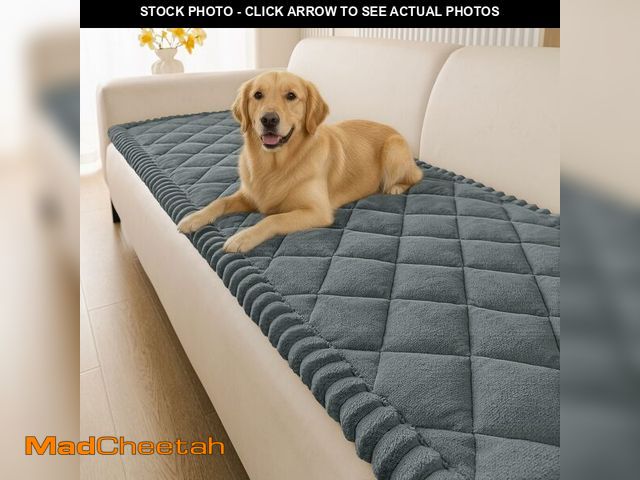 Lot 74-13548508 - Smiry Fuzzy Couch Cover for Dogs, Non Slip Washable Pet Sofa Cover, Scratch Proof Hair Resistant Plu...