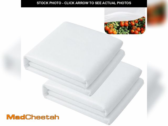 Lot 74-14279319 - DECOHS 2 Pcs Plant Sun Protection Cloth, 30 x 10 Ft Garden Plant Shade Cloth, Non-Woven White Light ...