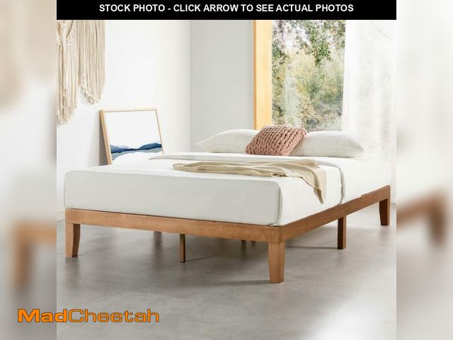 Lot 74-12415209 - *SEE DETAILS* Mellow Naturalista Classic - 12 Inch Solid Wood Platform Bed with Wooden Slats, No Box...