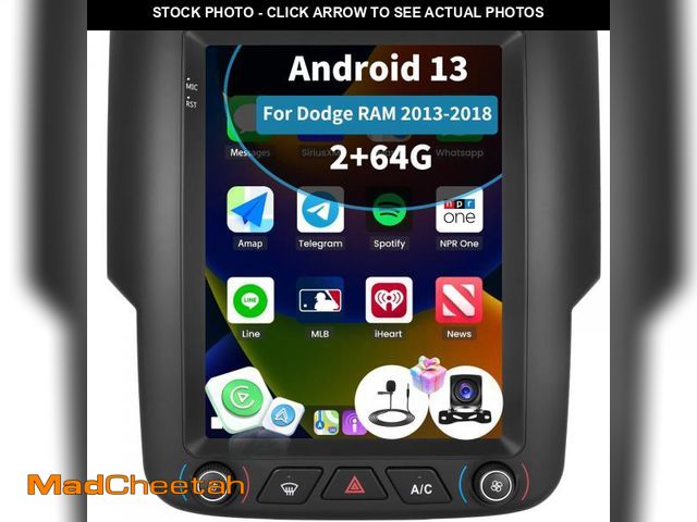 Lot 74-12110227 - 2+64G Android Car Stereo for Dodge RAM 1500 2500 3500 2013-2018(Manual AC) with Wireless Carplay And...