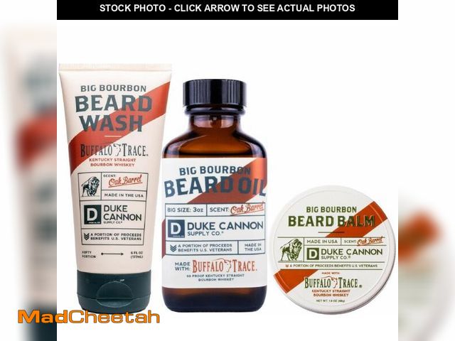Lot 74-12700144 - Duke Cannon Big Bourbon Beard Care Collection Gift Set - Beard Wash (6oz), Balm (1.6oz), &amp; Oil (...