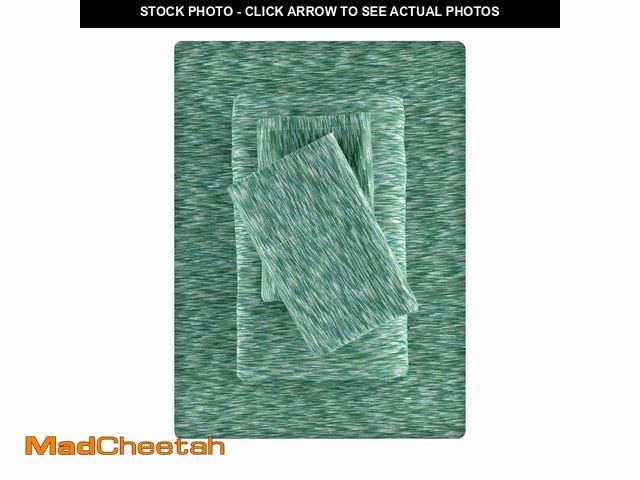 Lot 74-12862623 - Mainstays 100% Cotton Extra Soft Jersey Bed Sheet Set, King, Green Sage Crackle, 4 Pieces - USED