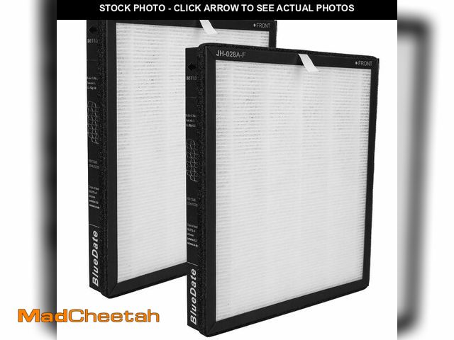 Lot 74-14445165 - 2 Pack BlueDate JH-028A JH-028A-F Original Air Purifier Replacement Filter, 3 in 1 H13 ture HEPA Air...