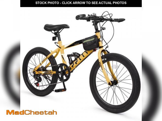 Lot 74-12513793 - 20-24 inch Bike,6-Speed Mountain Bike for Men Women Boys Girls,Comfort Saddle,Gold - UNUSED