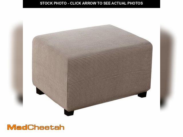 Lot 74-14340736 - Turquoize Ottoman Slipcover Rectangle Folding Ottoman Cover Jacquard Polyester Stretch Fabric Storag...