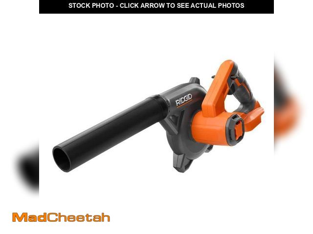 Lot 74-14445771 - RIDGID 18V Lithium-Ion Cordless Compact Jobsite Blower with Inflator/Deflator Nozzle - UNUSED