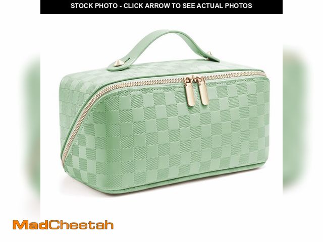Lot 74-14294286 - ALEXTINA Travel Makeup Bag, Vegan Leather Large Capacity Cosmetic Bags for Women,Waterproof Portable...