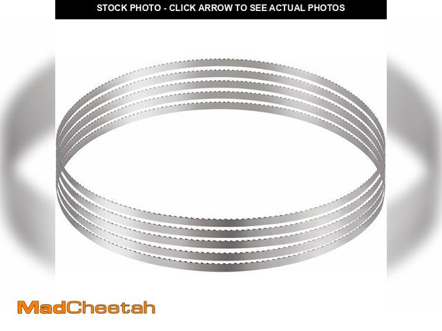 Lot 74-12664766 - VEVOR Band Saw Blade, 51.2x0.63x0.02 inch, 5 PCS/Pack Meat Bandsaw Blades for Replacement, Carbon St...