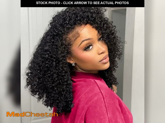 Lot 74-12500525 - Fuduete 20 Inch Curly Half Wig Human Hair 180 Density 3 In 1 Seamless Flip Over Half Wigs Beginner F...