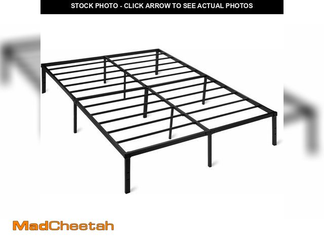 Lot 74-14581661 - Basics Metal Bed Frame, Non-Foldable Platform with Under-Bed Storage Space, Durable Steel, Protectiv...